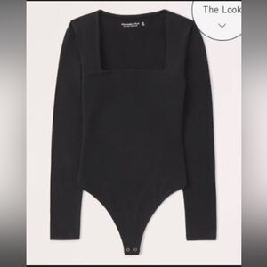 Abercrombie soft AF long sleeve square neck bodysuit